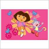NEW - Beautifull DORA the Explorer Bedside rugs on R1 NO RESERVE