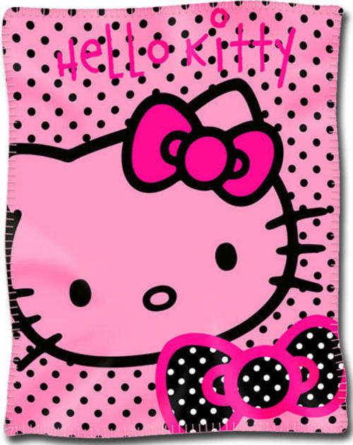 Hello kitty - Polar fleece blanket (bow) - R1 NO Reserve Auction