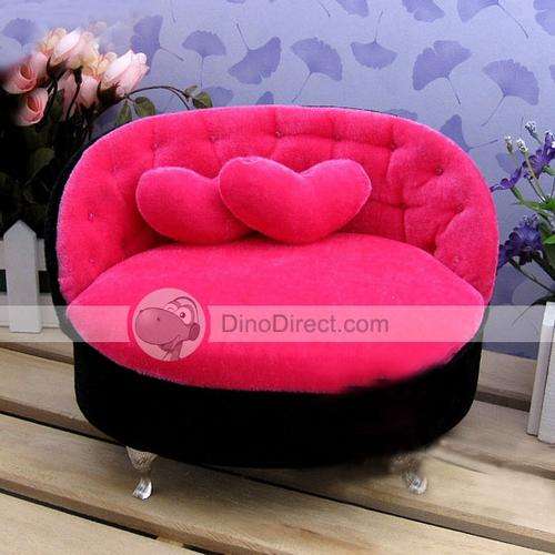 Black and pink velvet couch Jewellery Box