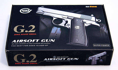 G.2 Zinc alloy shell Airsoft Gun Not a Toy and not for recommended for ages less than 18 years!