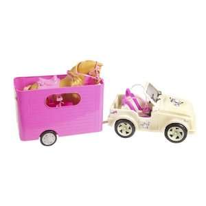 LARGE! Barbie car and horse trailer with Horse!