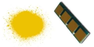 Toner powder and Chip to refill Samsung 409 Yellow Cartridge
