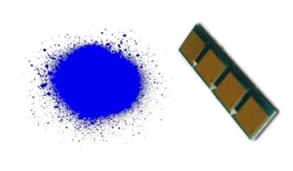 Toner powder and Chip to refill Samsung 409 Cyan Cartridge