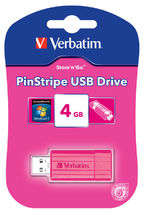 Verbatim Store & Go 4GB Pinstripe Pink