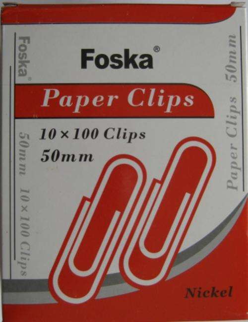 Foska Gem Clips 50mm (100 Gem Clips per box)