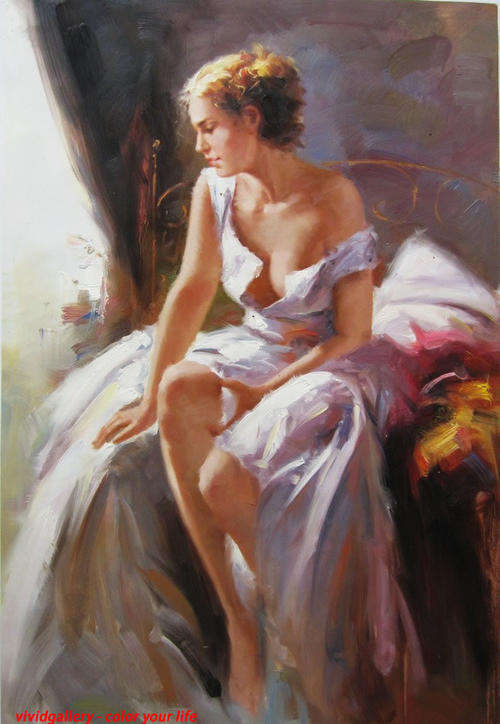 Hand-painted Oil Painting 50cmx70cm Museum Quality Nude Girls Figure FGI025