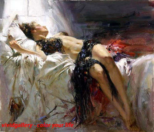 Hand-painted Oil Painting 50cmx70cm Museum Quality Nude Girls Figure Bedroom FGI049