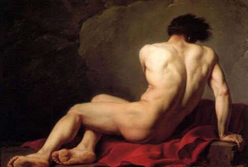 Museum Quality Hand-painted Canvas Signed Oil Painting 70CMX50CM Nude Men nw-04