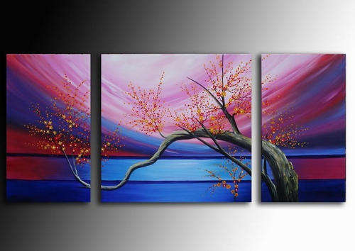 Hand-painted Canvas Oil Painting 120CMX60CM Chinese Blossom Flowers CHF047