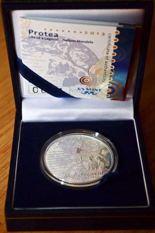 2013 Proof Protea Silver R1- Tribute to the life of Nelson Mandela