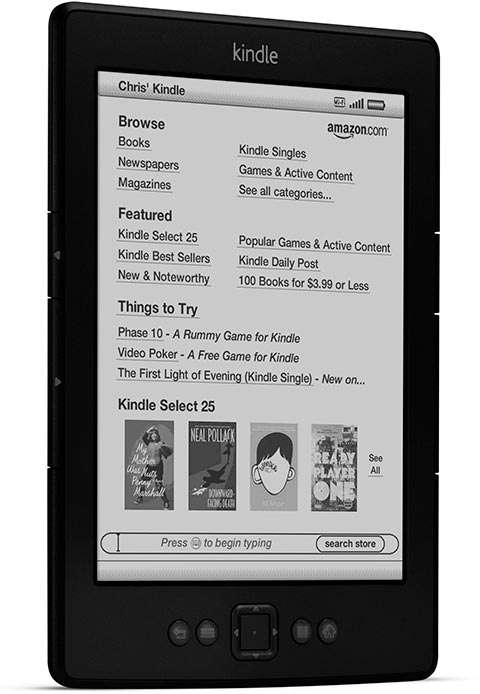 **Kindle Wi-Fi, 6" E Ink Display**