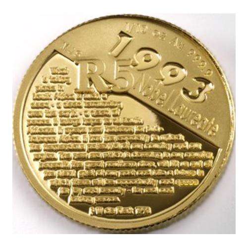 FW de Klerk and NR Mandela 1/10 oz Gold coin