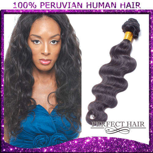 Unprocessed Human Hair Weave Peruvian Body Wave,12"-30",100g