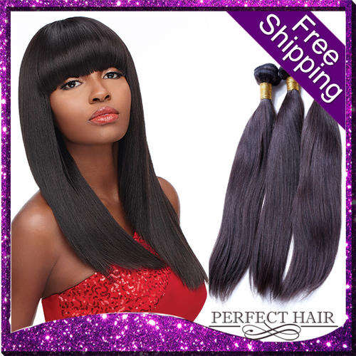 FREE SHIIPING  Peruvian Human hair, Silky Straight 12",3 bundles(Perfect Hair)