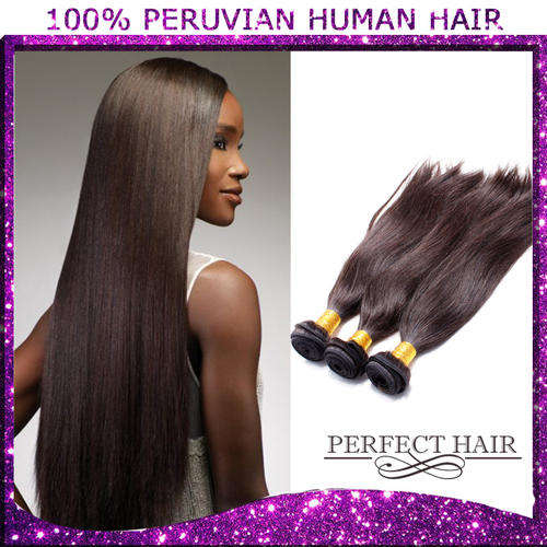 Peruvian human hair weaving,silky straight 300g,12"-30"