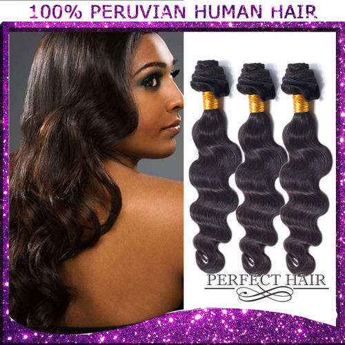 Peruvian hair bundles , Body wave , 300g, 12" -30"