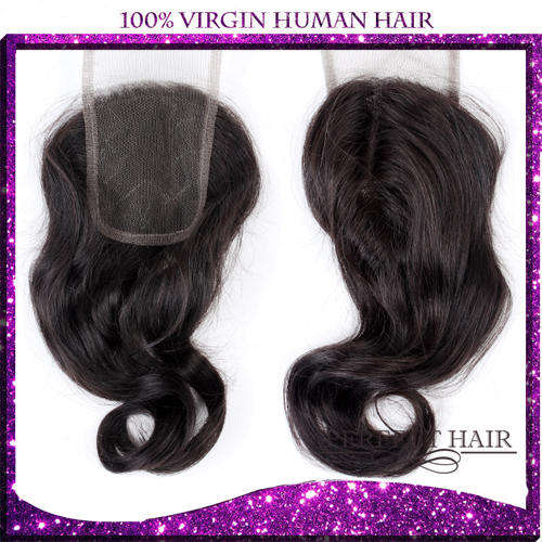 Lace closure, Brazilian human hair, body wave,12"-20"