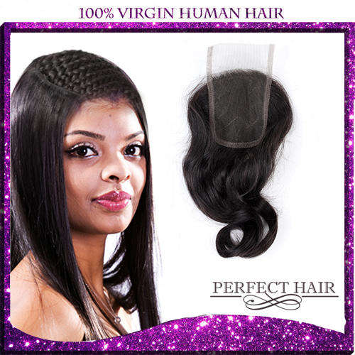 Lace closure, Peruvian body wave 12"