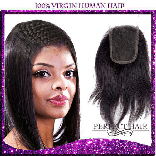 Lace closure, Peruvian straight 18"