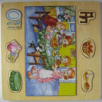 WOODEN PUZZLE BOARD ** IN THE KITCHEN**