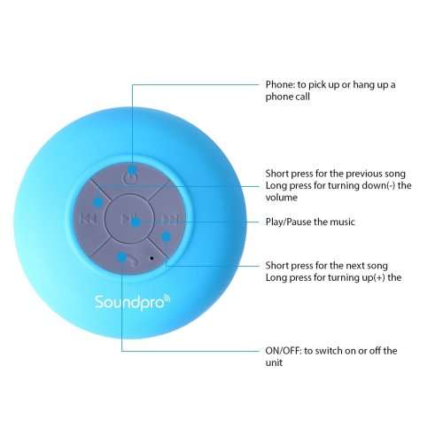 IBSound® Waterproof Bluetooth Shower Speaker