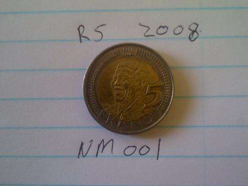 Nelson Mandela 2008 R5 coin
