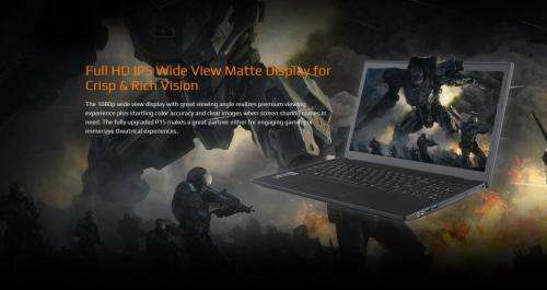 Gigabyte P15F V7 Gaming Laptop  - I7 7700HQ 3.8GHZ - 2GB Nvidia Gtx 950M - 128GB SSD +1TB SSHD