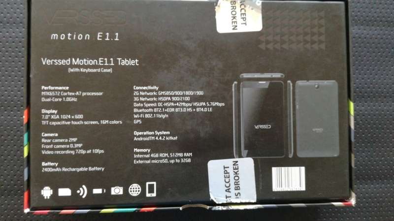 Brand New Store Demo, Verssed 7" Tablet With Keyboard Case. Dual Sim cards + Micro Sd Card