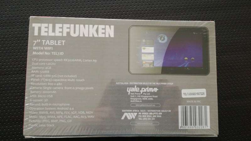 Brand New Sealed Telefunken 7" Tablet