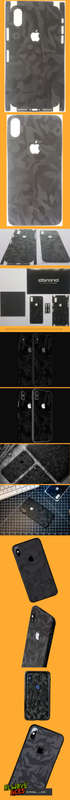 dbrand black camo skin apple iphone x 10 i-phone sticker decal cutout glass local stock brand new iphonex iphone10