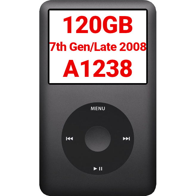 Apple iPod Classic 120GB | 7th Generation (Late 2008) | A1238 | Black | Overnight Courier Shipping