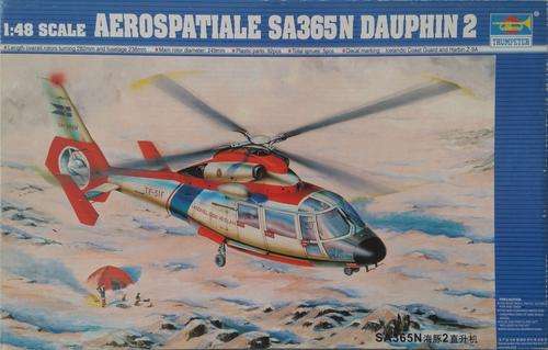 Trumpeter Aerospatiale SA365N Dauphin 2 | 1:48 Scale | Unassembled Plastic Model Kit | Sealed