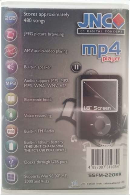 jnc movie mojo 2gb mp4 mp3 player new ipod nano 3rd generation excellent condition complete