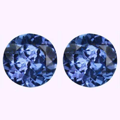 0.74Ct IF~AAA~ PERFECT EARRING PAIR NATURAL TANZANITE