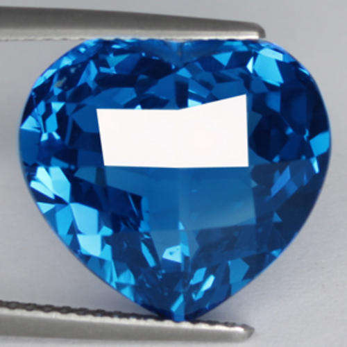 13.05 CARAT LONDON BLUE HEART FACET TOPAZ
