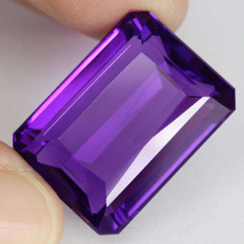 25.02 CARAT ROYAL PURPLE OCTAGON FACET  AMETHYST