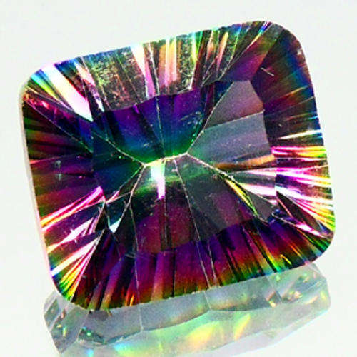 9.60 Carat Concave Facet Natural Mystic Quartz