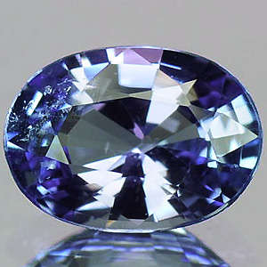 0.80 CARAT NATURAL VIOLET BLUE TANZANITE - OVAL FACET