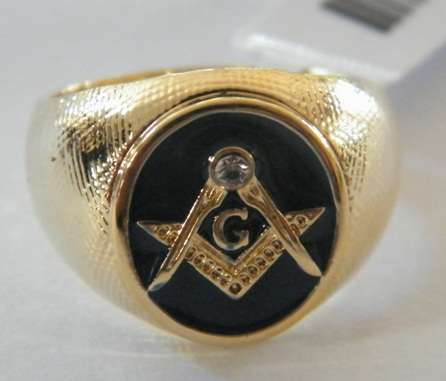 MASONIC FREEMASON RING  SIZE 9