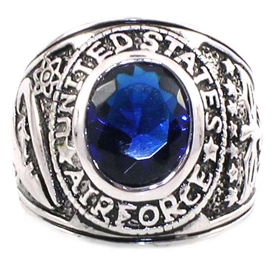 US AIRFORCE MEN'S RING STAINLESS STEEL  SIZE 12