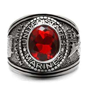 UNITED STATES MARINE CORPS MENS RING SIZE 12 - STAINLESS STEEL