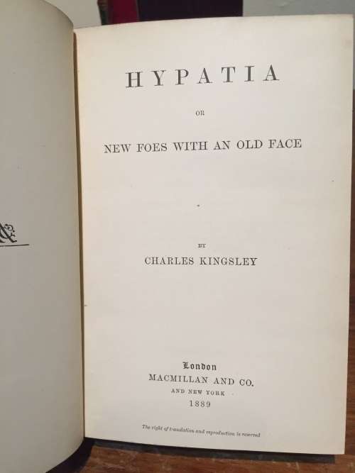 Set of four books by Charles Kingsley, Macmillan and Co, 1889