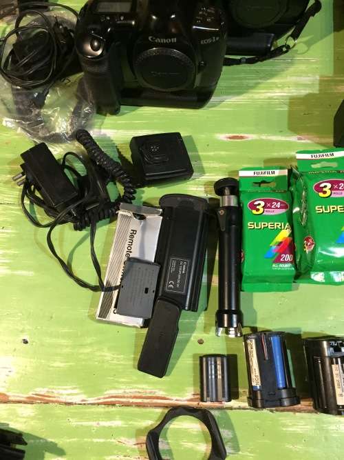 Canon EOS-1N + Canon EOS 5 35mm SLR  Film Camera black (bodies only)