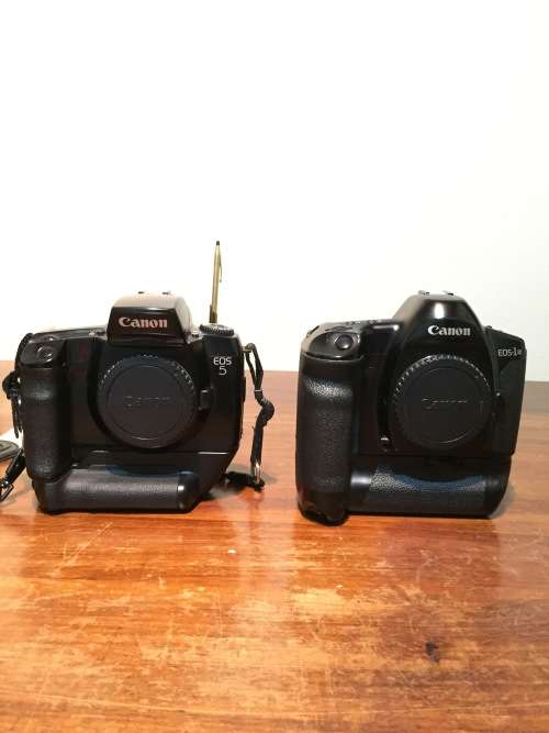 Canon EOS-1N + Canon EOS 5 35mm SLR  Film Camera black (bodies only)