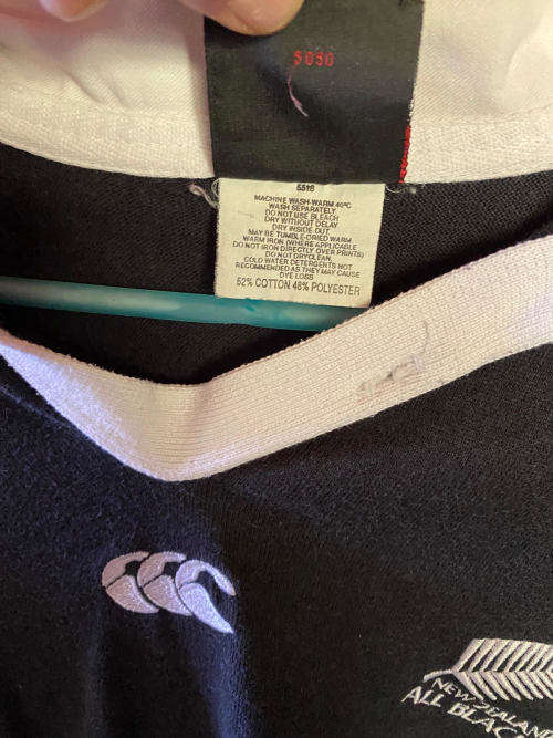 Canterbury of New Zealand All Blacks Steinlager Vintage Rugby Shirt Size XL
