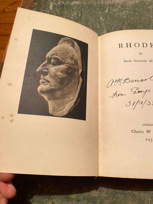 Rhodes by Sarah Gertrude Millin Published by Chatto & Windus, 1933