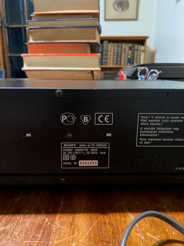 SONY TC-KB820S QS Model Dolby S Stereo Cassette Tape Deck