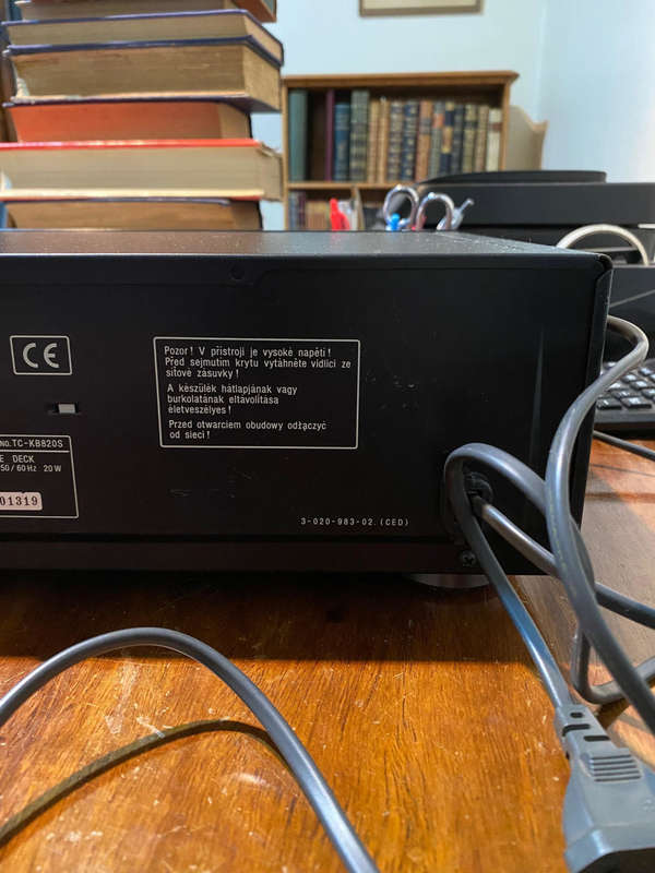 SONY TC-KB820S QS Model Dolby S Stereo Cassette Tape Deck