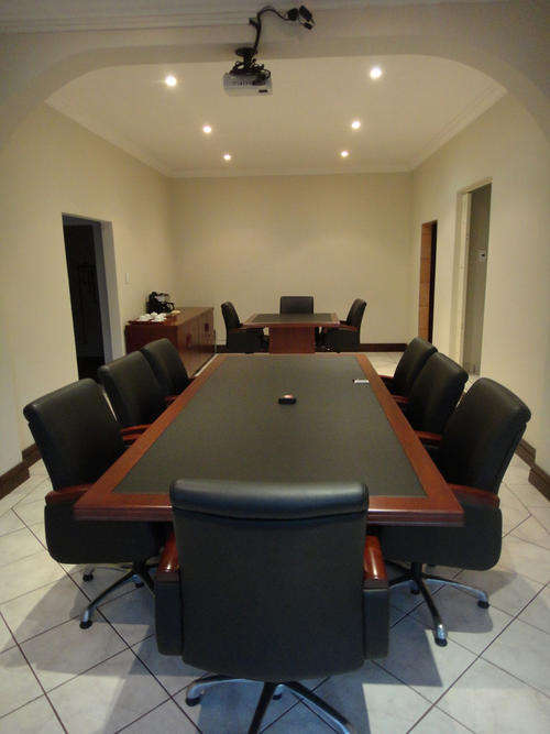 Custom Made Italian Leather Boardroom Set