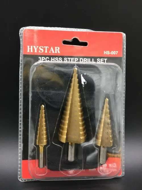 3PCS HSS STEP DRILL SET